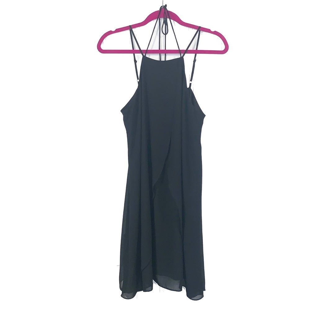 LOVERICHE Black Shift Dress with Front/Back Panels